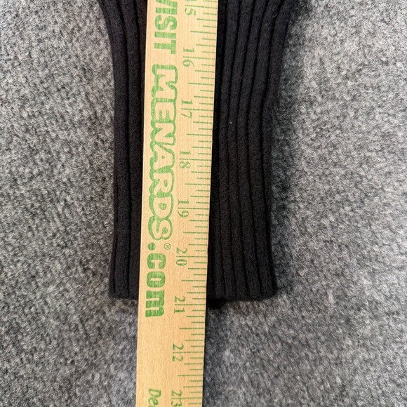 L.L. Bean Waffle Knit Turtleneck Sweater Womens 1X Black Side Zip 521539 - Picture 8 of 11